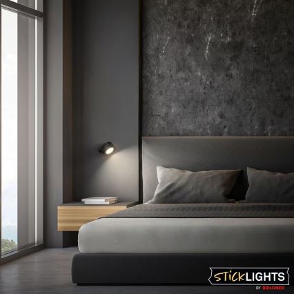 Briloner 3896015 - LED Dimmable Rechargeable Wall Light TARI LED/1.6W/5V 1500 mAh black