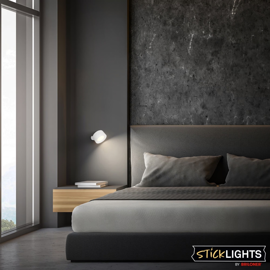 Briloner 3896016 - LED Dimmable Rechargeable Wall Light TARI LED/1.6W/5V 1500 mAh White