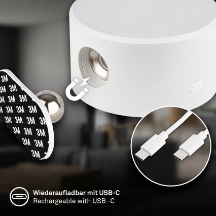 Briloner 3896016 - TARI LED Dimmable Rechargeable Wall Light LED/1,6W/5V 1500 mAh White