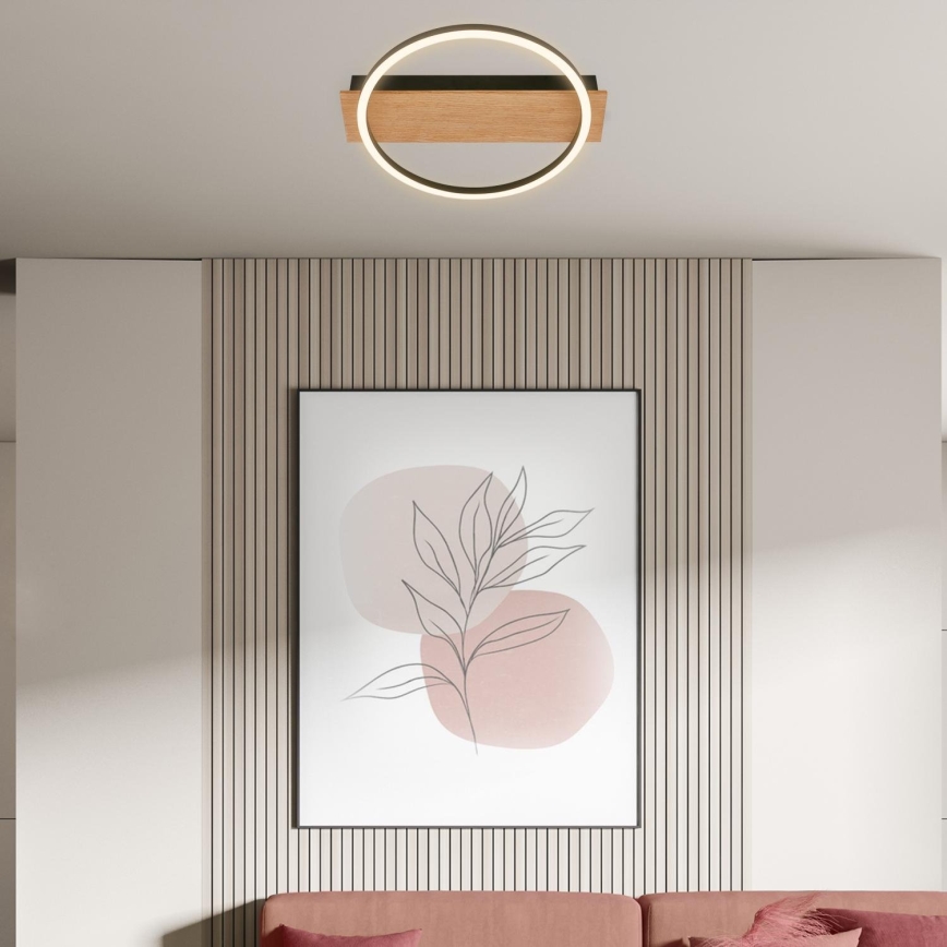 Briloner 3908-014 - LED ceiling light KADA LED/14W/230V Ø 30 cm black/brown