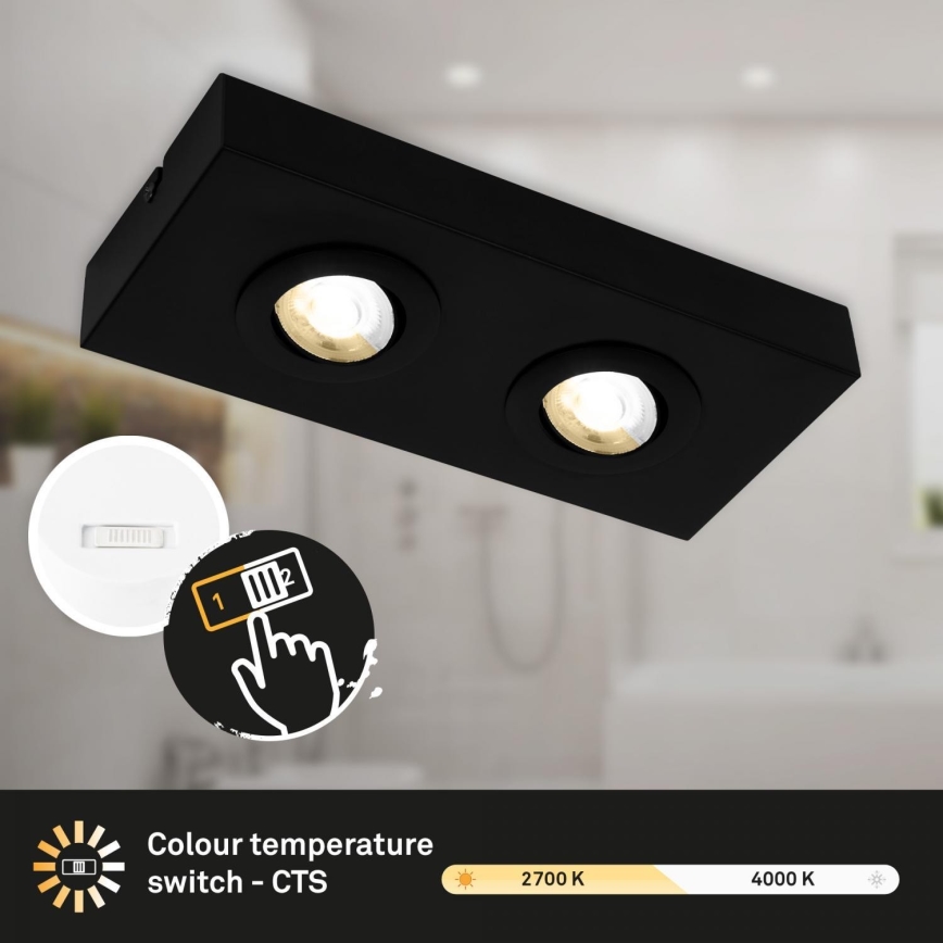 Briloner 3996025 - LED Spotlight CTS 2xLED/4W/230V 2700/4000K black