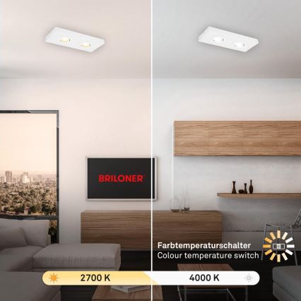 Briloner 3996026 - LED Spotlight CTS 2xLED/4W/230V 2700/4000K white