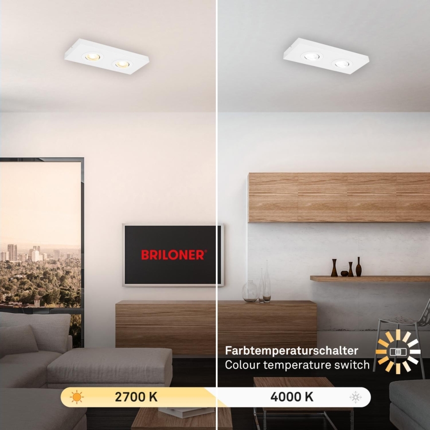 Briloner 3996026 - LED Spotlight CTS 2xLED/4W/230V 2700/4000K white