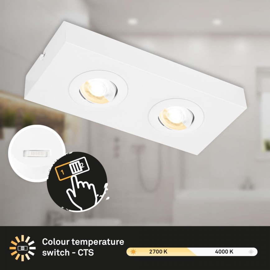 Briloner 3996026 - LED Spotlight CTS 2xLED/4W/230V 2700/4000K white