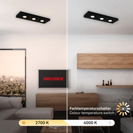 Briloner 3996035 - LED Spotlight CTS 3xLED/4W/230V 2700/4000K black