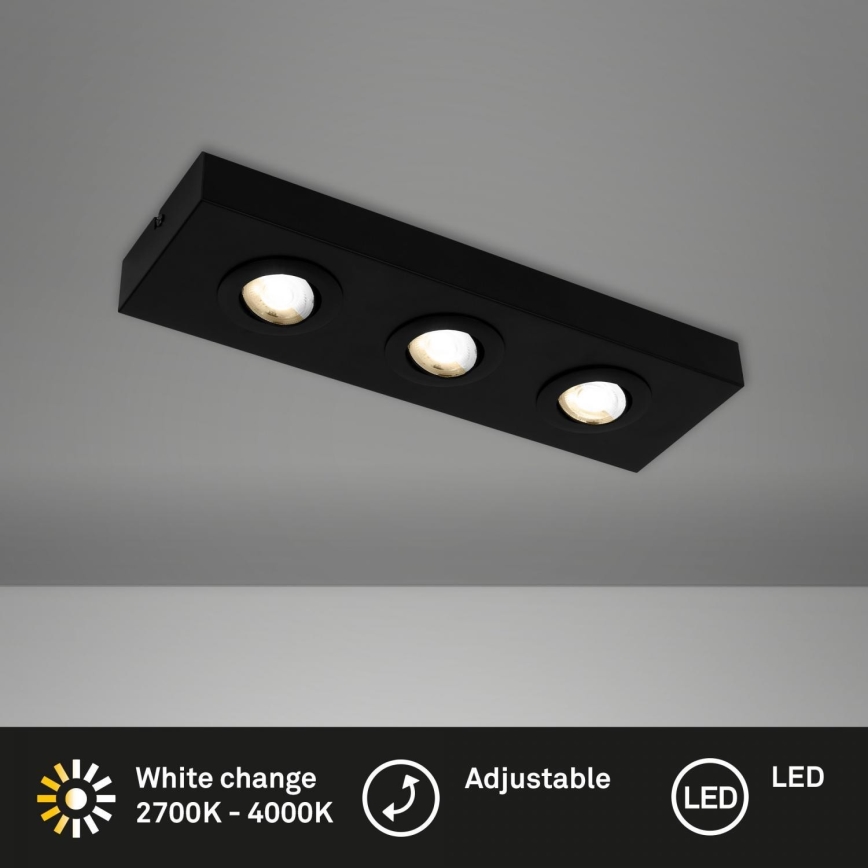 Briloner 3996035 - LED Spotlight CTS 3xLED/4W/230V 2700/4000K black