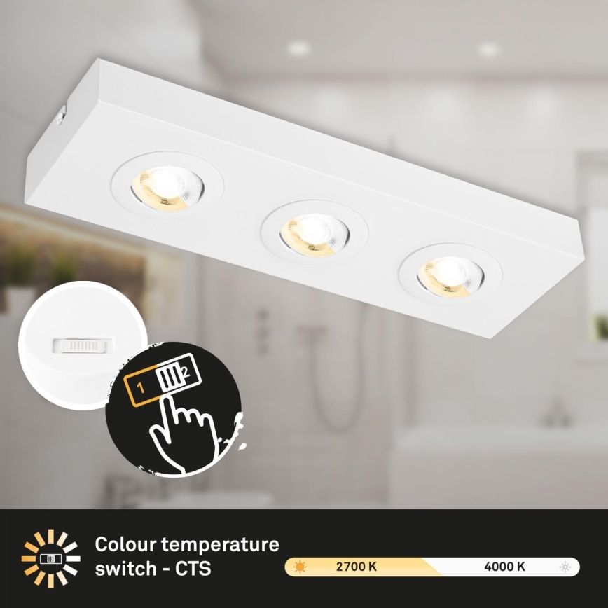 Briloner 3996036 - LED Spotlight CTS 3xLED/4W/230V 2700/4000K white
