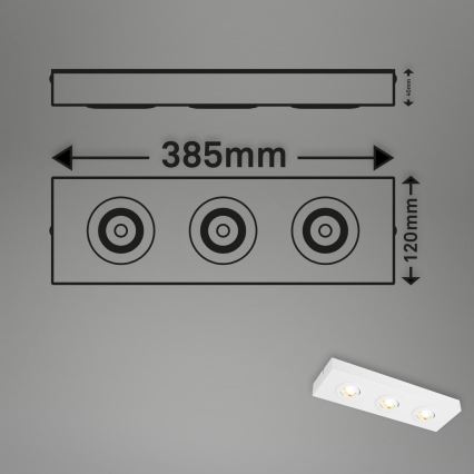 Briloner 3996036 - LED Spotlight CTS 3xLED/4W/230V 2700/4000K white