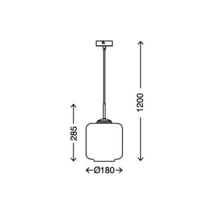 Briloner 4011-017 - Chandelier on a string 1xE27/40W/230V