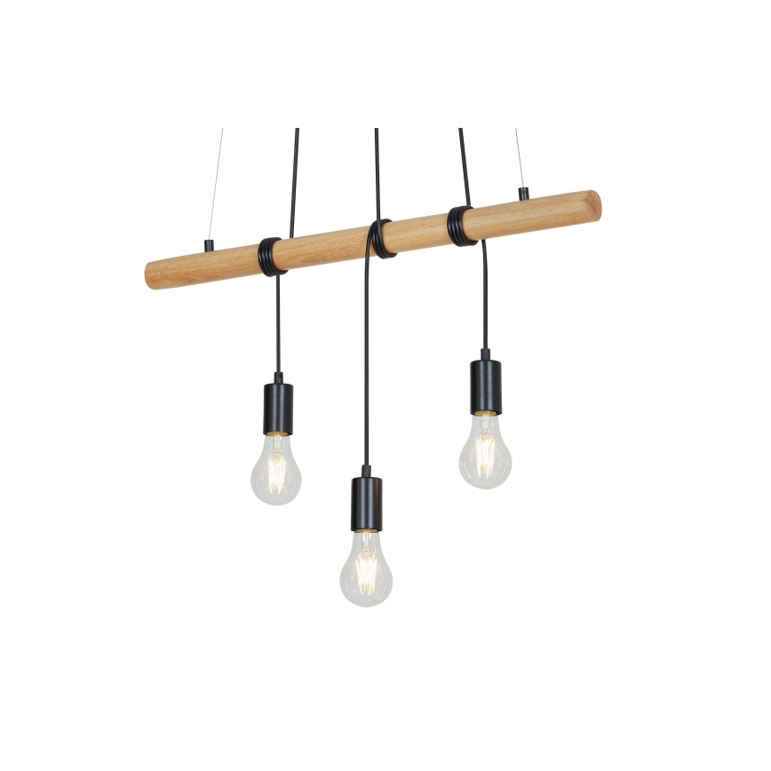 Briloner 4015035 - Chandelier on a string 3xE27/25W/230V rubber tree