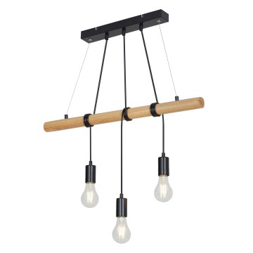 Briloner 4015035 - Chandelier on a string 3xE27/25W/230V rubber tree