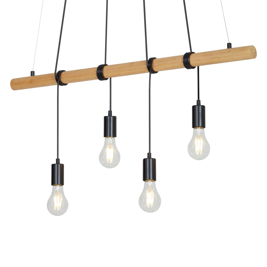 Briloner 4015045 - Chandelier on a string 4xE27/25W/230V rubber tree