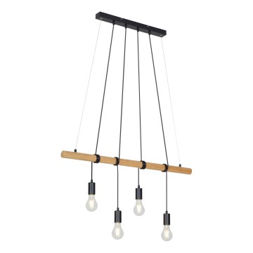 Briloner 4015045 - Chandelier on a string 4xE27/25W/230V rubber tree