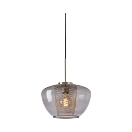 Briloner 4016-014 - SEVENTIES cable pendant 1xE27/40W/230V smoky grey