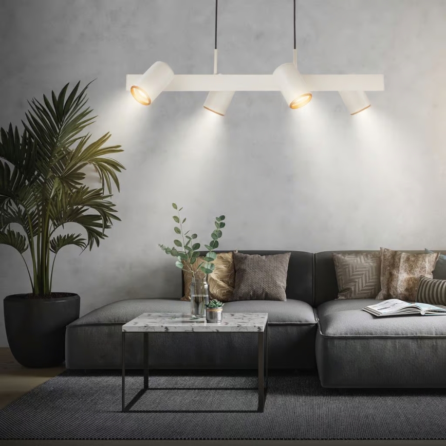 Briloner 4058044 - ERA cable pendant light 4xGU10/10W/230V cream