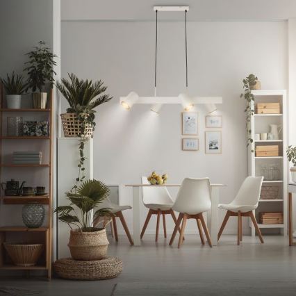 Briloner 4058044 - ERA cable pendant light 4xGU10/10W/230V cream