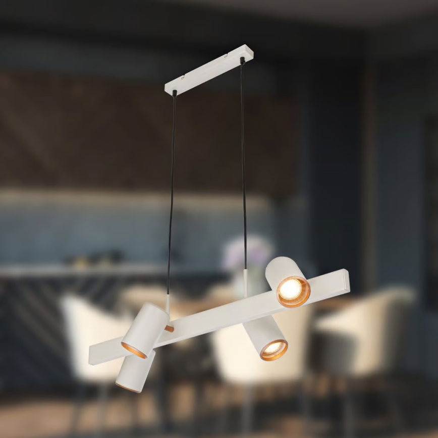 Briloner 4058044 - ERA cable pendant light 4xGU10/10W/230V cream