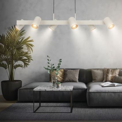 Briloner 4058064 - ERA cable-suspended pendant lamp 6xGU10/10W/230V cream