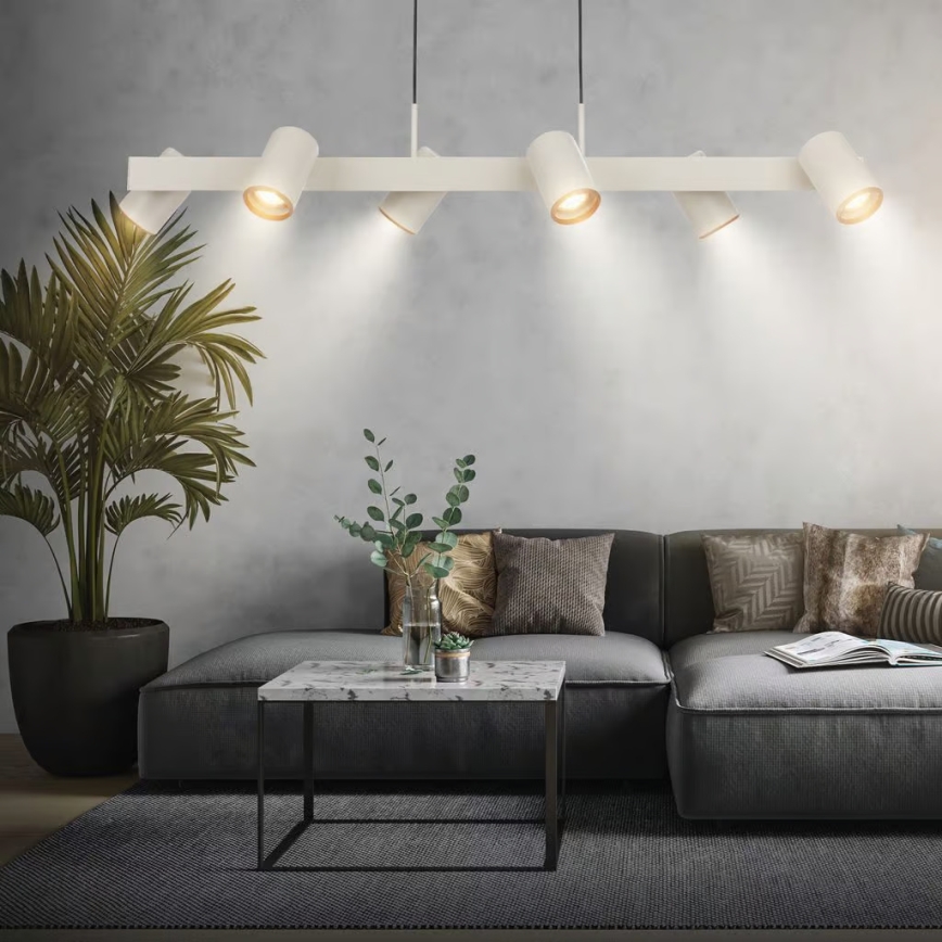 Briloner 4058064 - ERA cable-suspended pendant lamp 6xGU10/10W/230V cream