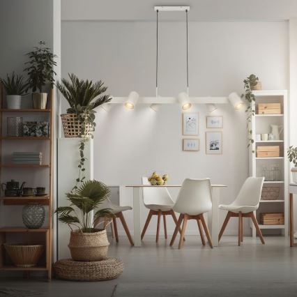 Briloner 4058064 - ERA cable-suspended pendant lamp 6xGU10/10W/230V cream