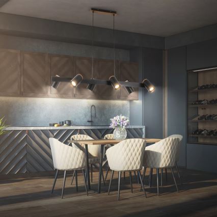 Briloner 4059065 - ERA cable pendant light 6xGU10/10W/230V black