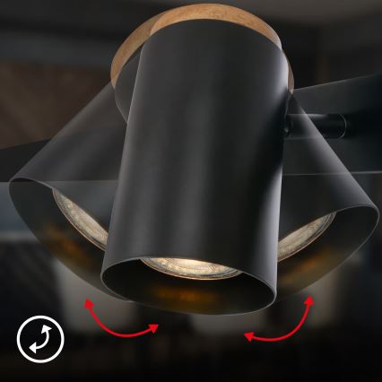 Briloner 4059065 - ERA cable pendant light 6xGU10/10W/230V black