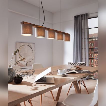 Briloner 4075-054 - Cable-suspended pendant lamp 5xE14/25W/230V