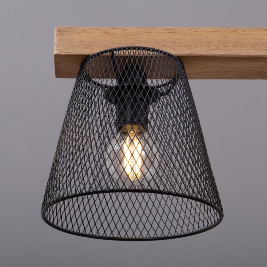 Briloner 4077-035 - Chandelier on a string WOOD & STYLE 3xE14/25W/230V rubber tree