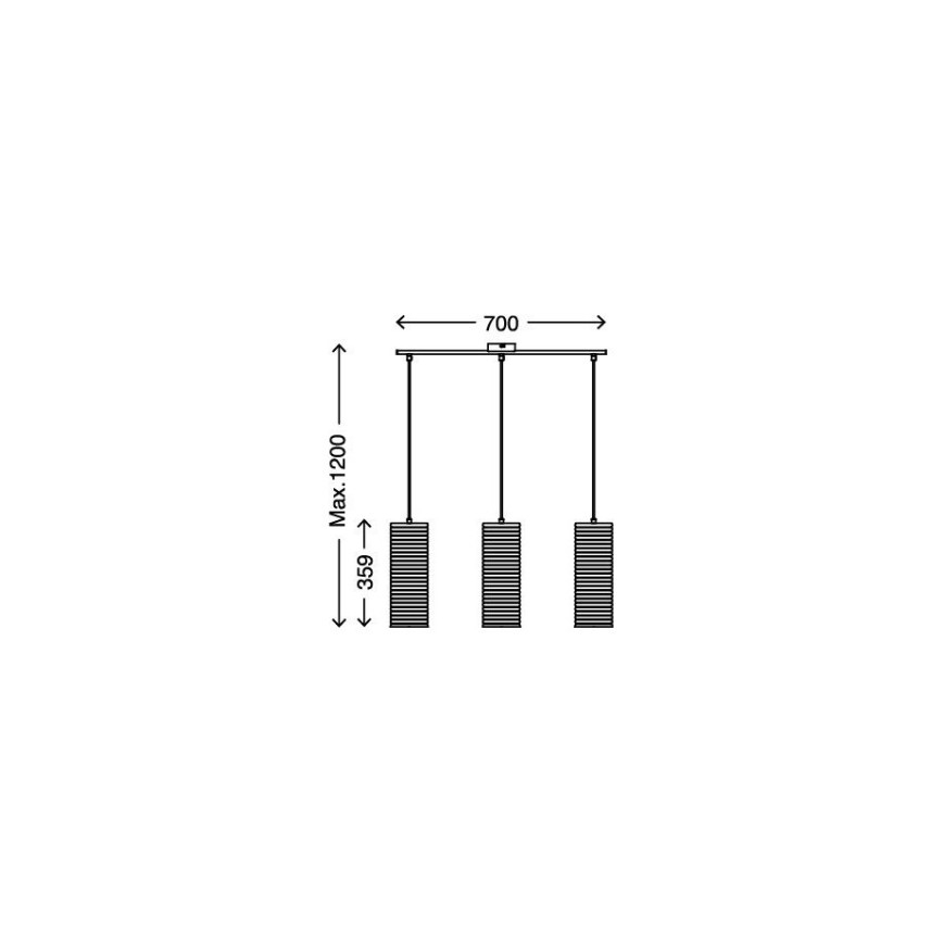 Briloner 4313-038 - Chandelier on a string 3xE27/60W/230V