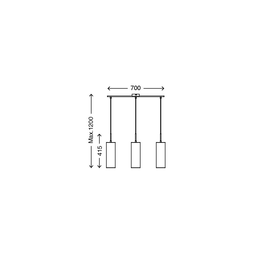 Briloner 4712-034 - Chandelier on a string 3xE27/25W/230V