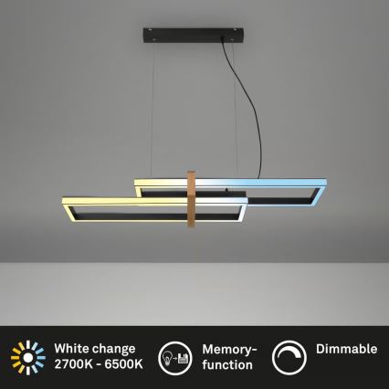 Briloner 4768015 - Dimmable LED pendant light on cable LED/44W/230V 2700-6500K + remote control