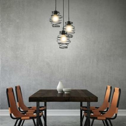 Briloner 4870-035 - Cable-suspended pendant light 3xE27/60W/230V