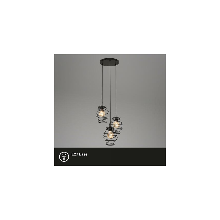 Briloner 4870-035 - Cable-suspended pendant light 3xE27/60W/230V