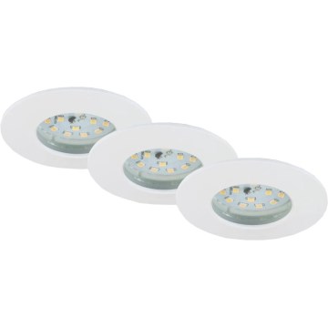 Briloner 6994-036 - Set of 3 LED Bathroom Recessed Downlights LED/5W/230V IP44