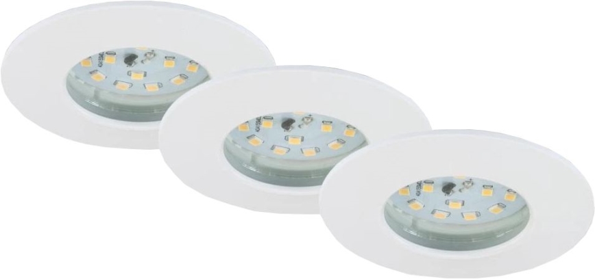 Briloner 6994-036 - Set of 3 LED Bathroom Recessed Downlights LED/5W/230V IP44