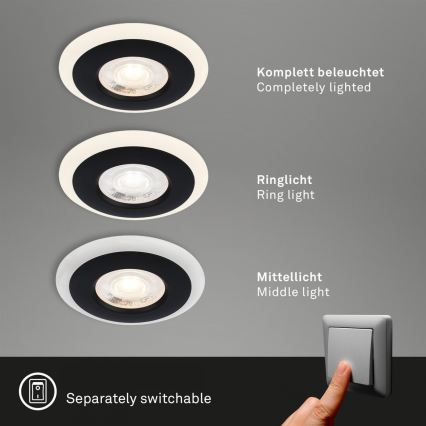 Briloner 7039-035 - SET 3x LED Bathroom recessed light LED/5W/230V IP44