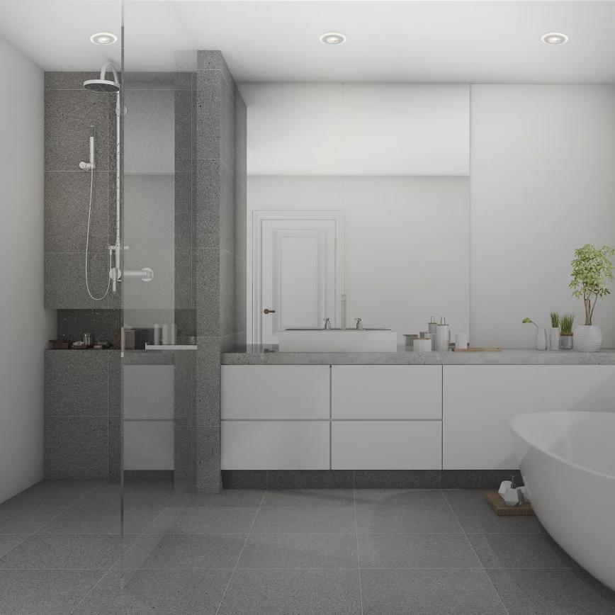 Briloner 7039034 - Set of 3 LED bathroom recessed downlights, 3xLED/5W/230V, IP44, matte chrome