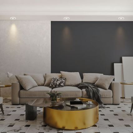 Briloner 7039034 - Set of 3 LED bathroom recessed downlights, 3xLED/5W/230V, IP44, matte chrome