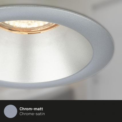 Briloner 7042-034 - SET 3x Bathroom recessed light 1xGU10/9W/230V IP23 silver