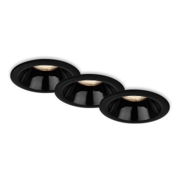 Briloner 7042-035 - SET 3x Bathroom recessed light 1xGU10/9W/230V IP23