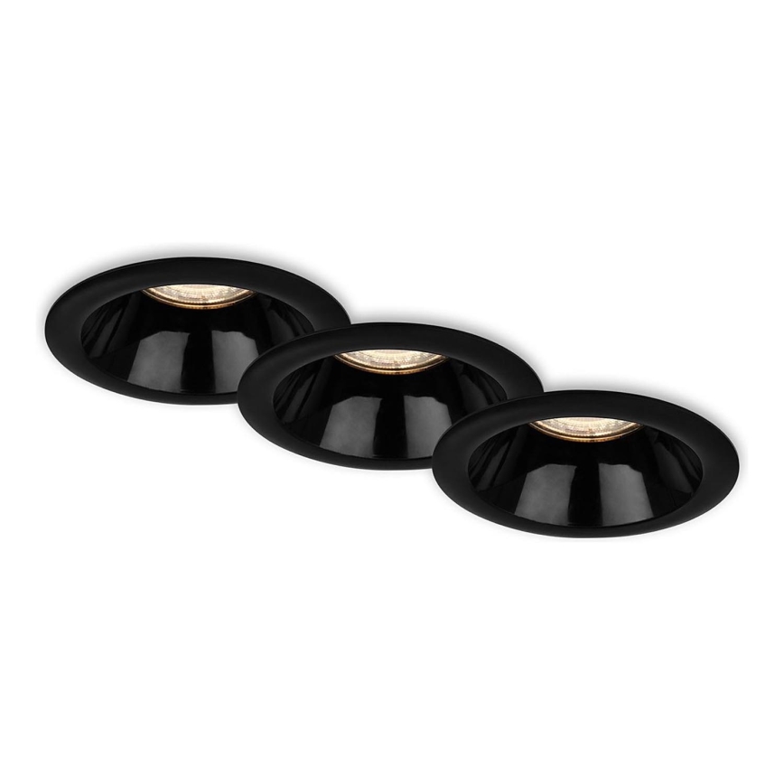 Briloner 7042-035 - SET 3x Bathroom recessed light 1xGU10/9W/230V IP23