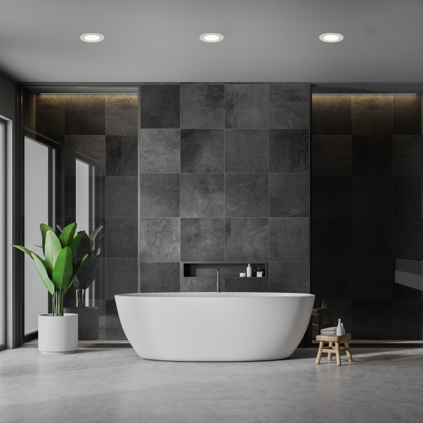 Briloner 7049014 - Dimmable LED recessed bathroom downlight LED/6W/230V 3000K IP44 matte chrome