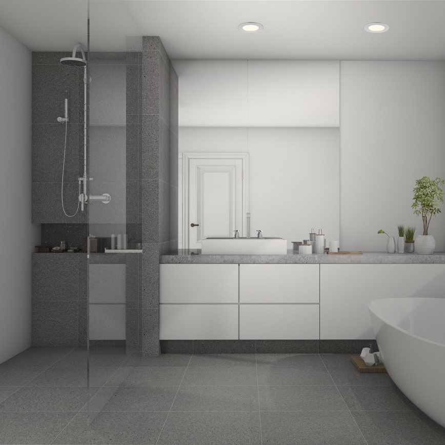 Briloner 7049014 - Dimmable LED recessed bathroom downlight LED/6W/230V 3000K IP44 matte chrome