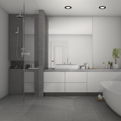 Briloner 7049015 - Dimmable LED Bathroom Recessed Downlight LED/6W/230V 3000K IP44 Black