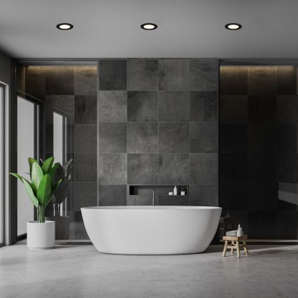 Briloner 7049015 - Dimmable LED Bathroom Recessed Downlight LED/6W/230V 3000K IP44 Black