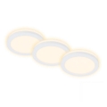 Briloner 7055-036 - SET 3x LED Bathroom recessed light LED/3W/230V IP44