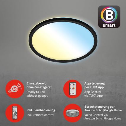 Briloner 7058-015 - LED Dimmable light SLIM LED/18W/230V 2700-6500K Wi-Fi Tuya + remote control