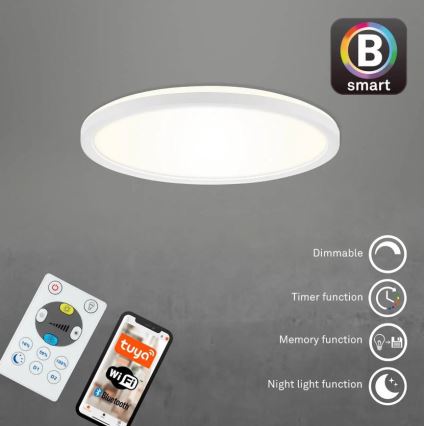Briloner 7058-016 - LED Dimmable light SLIM LED/18W/230V 2700-6500K Wi-Fi Tuya + remote control