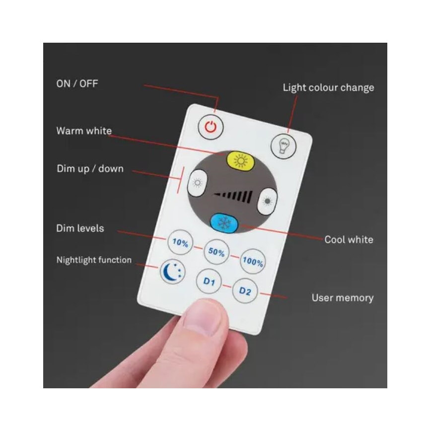Briloner 7058-016 - LED Dimmable light SLIM LED/18W/230V 2700-6500K Wi-Fi Tuya + remote control
