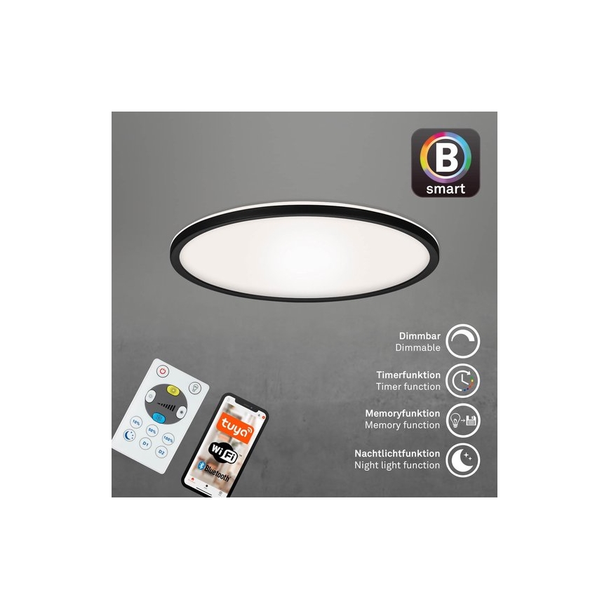 Briloner 7059-015 - LED Dimmable ceiling light SLIM LED/22W/230V 2700-6500K Wi-Fi Tuya + remote control